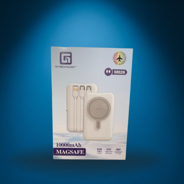 Power Bank MY TECHNOLOGY M026 – 10.000mAh con MagSafe y Cables Integrados
