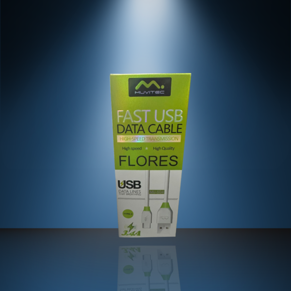 Cable USB Tipo C Muvitec Flores – Carga Rápida y Alta Transmisión