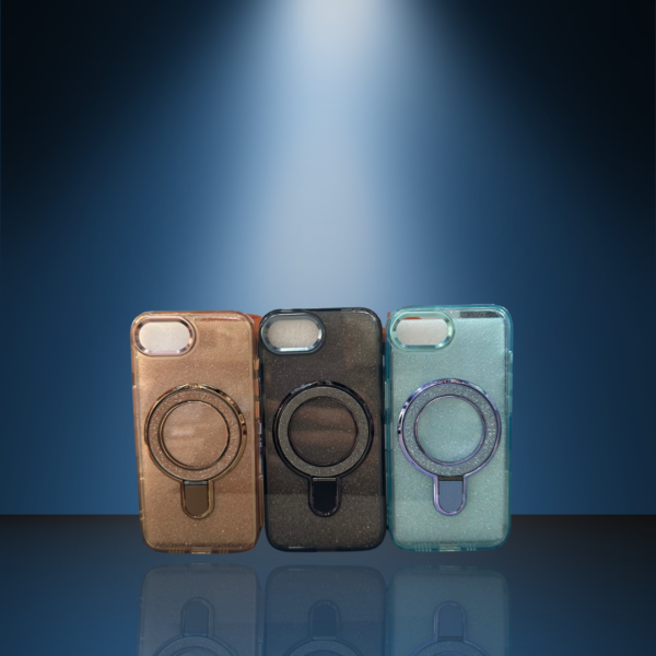 Luxury Glitter MagSafe Case con Soporte para iPhone 16e