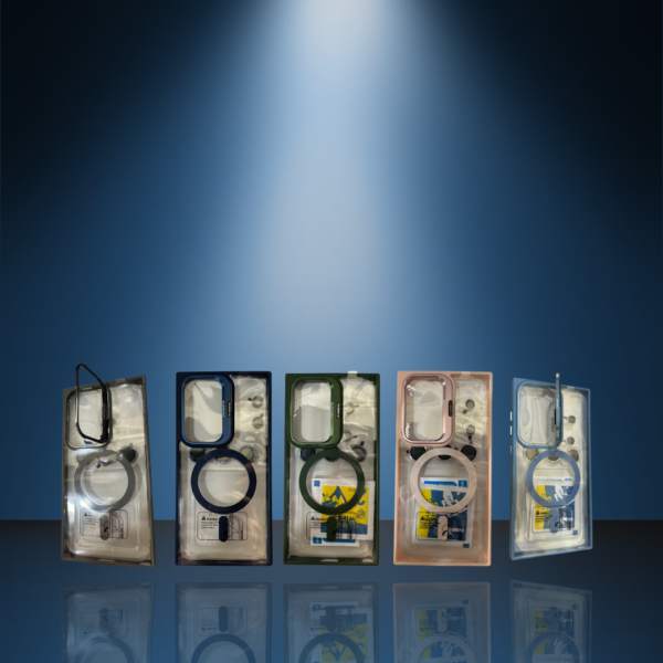 Estuche Magnetic Ring Case Transparente para Samsung S24 Ultra
